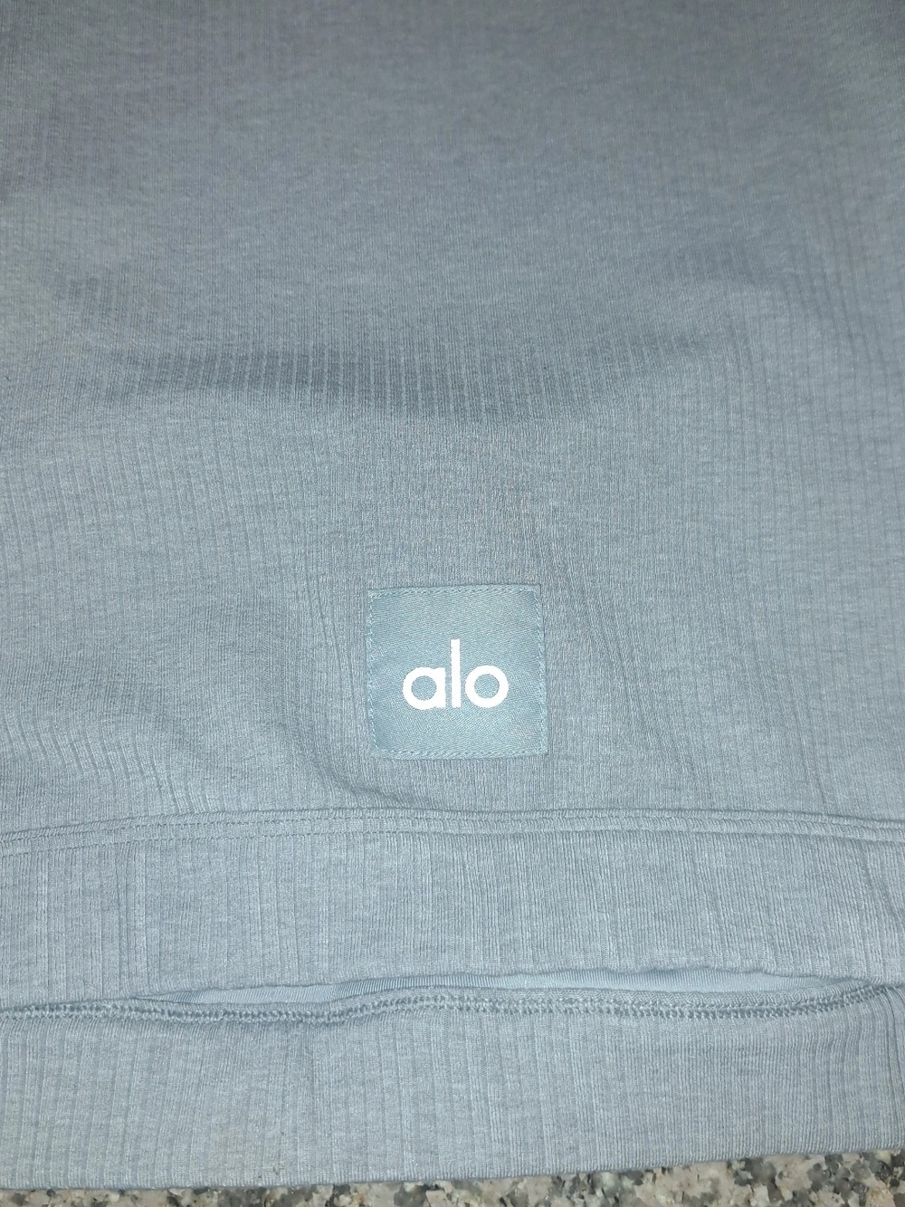 ALO Yoga Grey Ribbed Crop Top